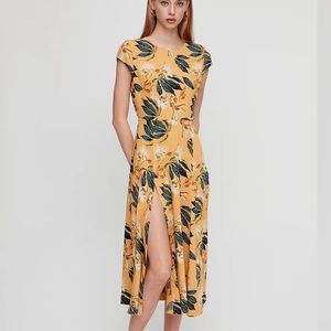 Babaton Lorence Dress | yellow floral dress NWT